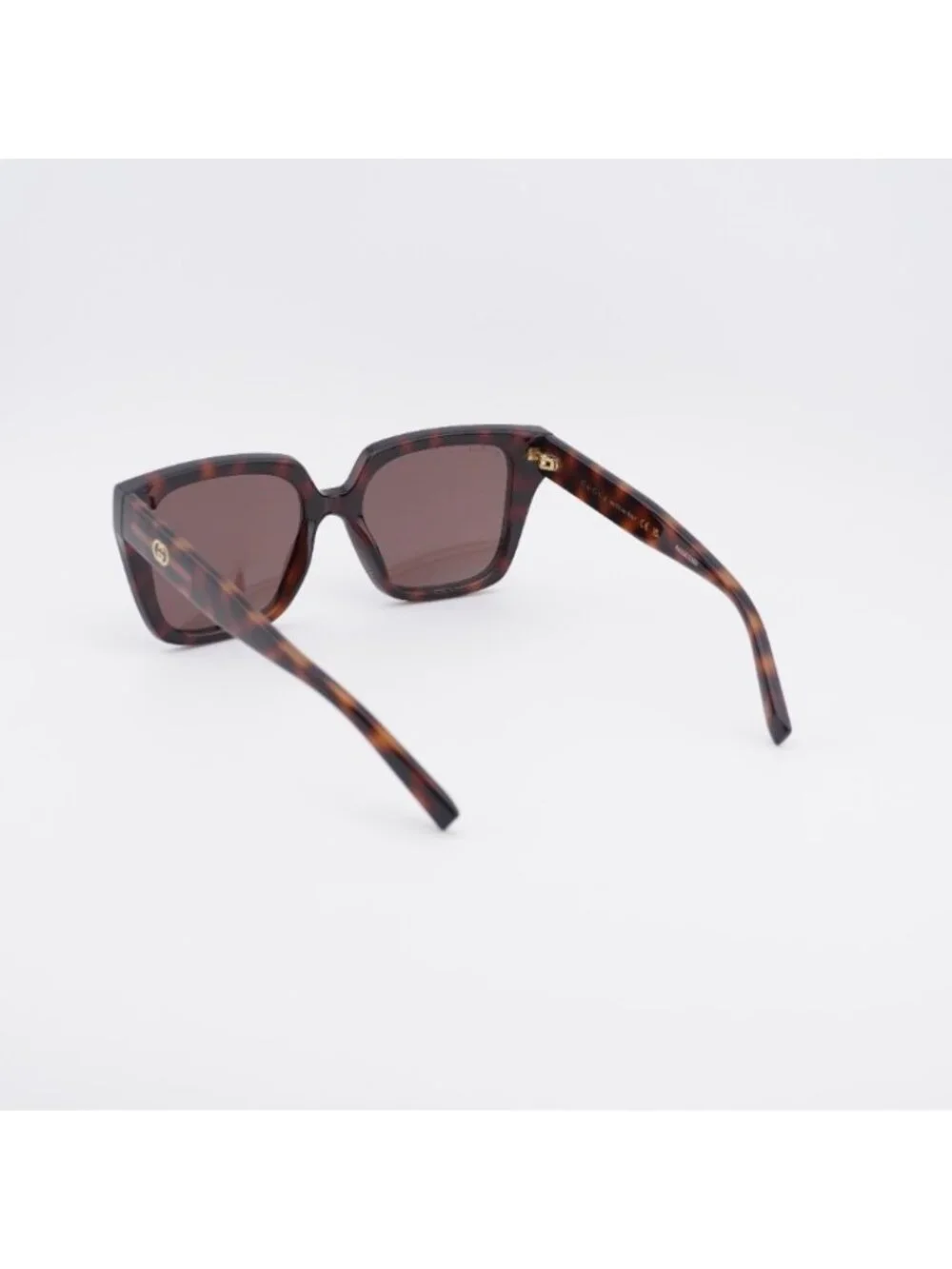 Gucci GG2102S 002 Sunglasses Havana Square Frame, Brown Lenses